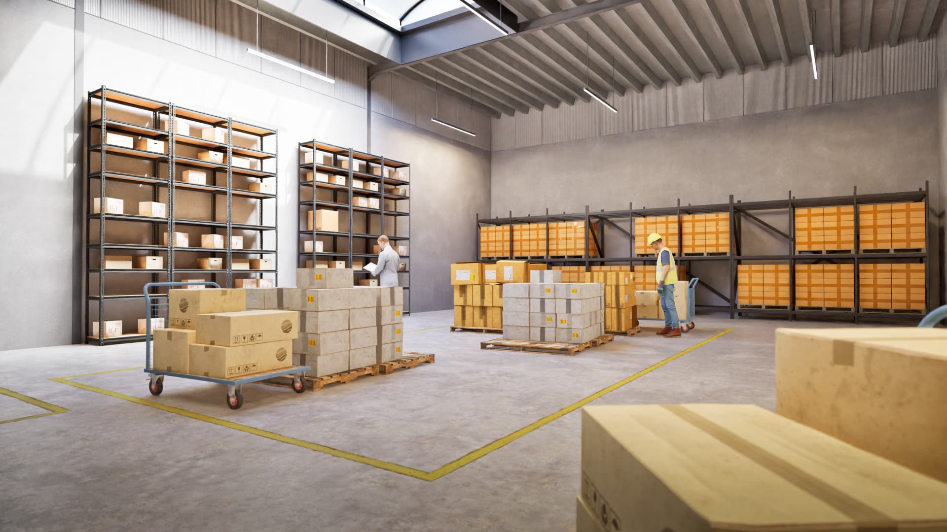 Render van de bedrijfsunits